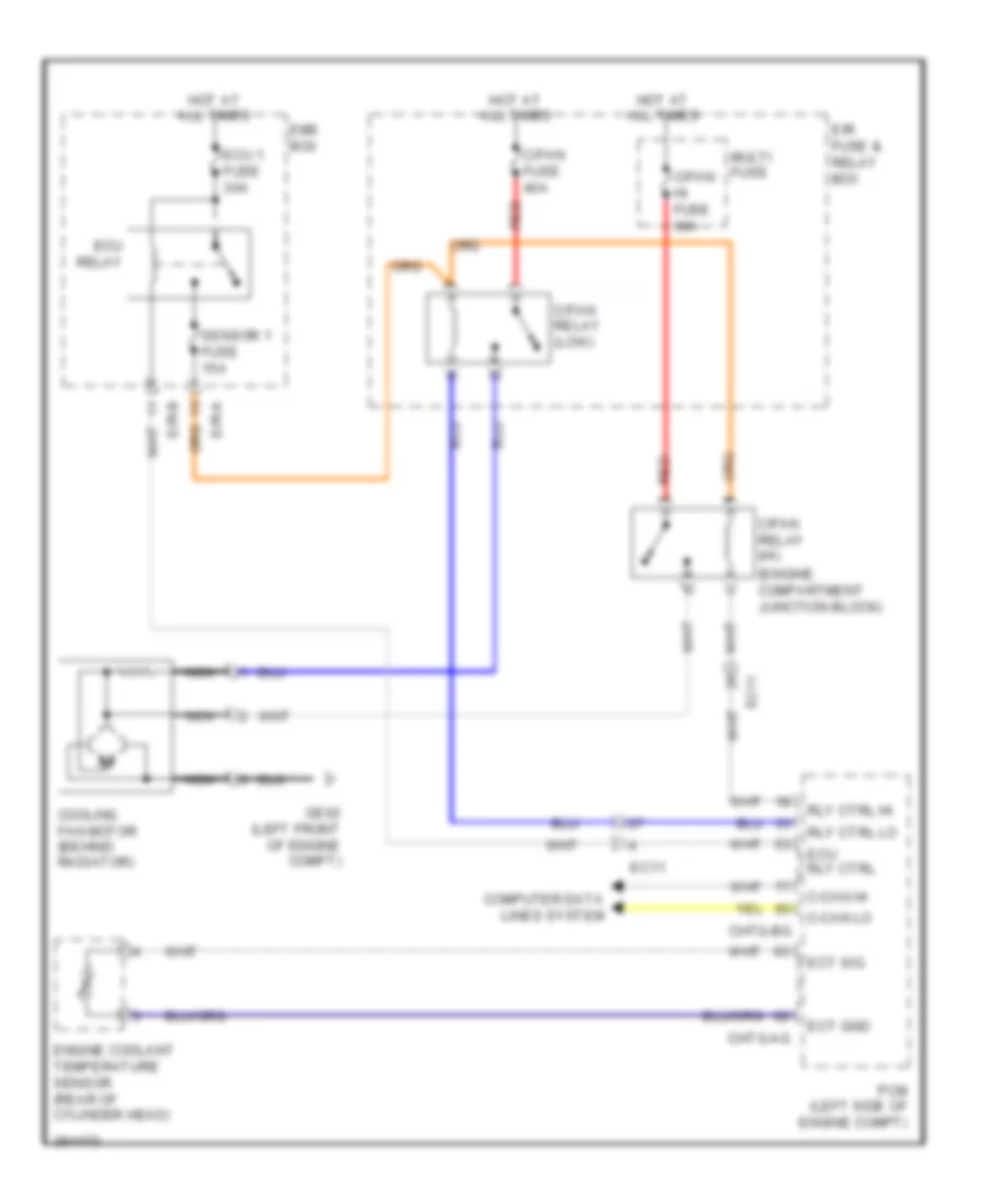 2 0L Cooling Fan Wiring Diagram for Hyundai Sonata GLS 2012