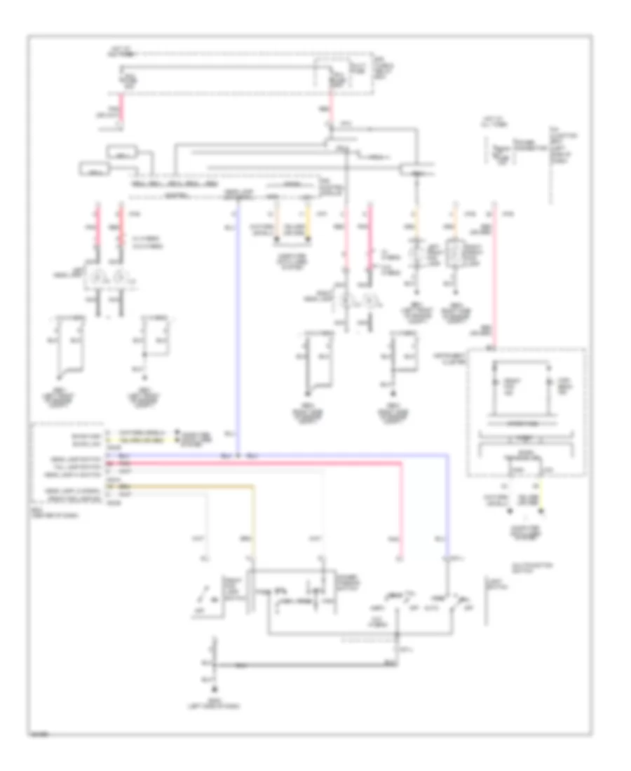 Headlamps Wiring Diagram for Hyundai Sonata GLS 2012