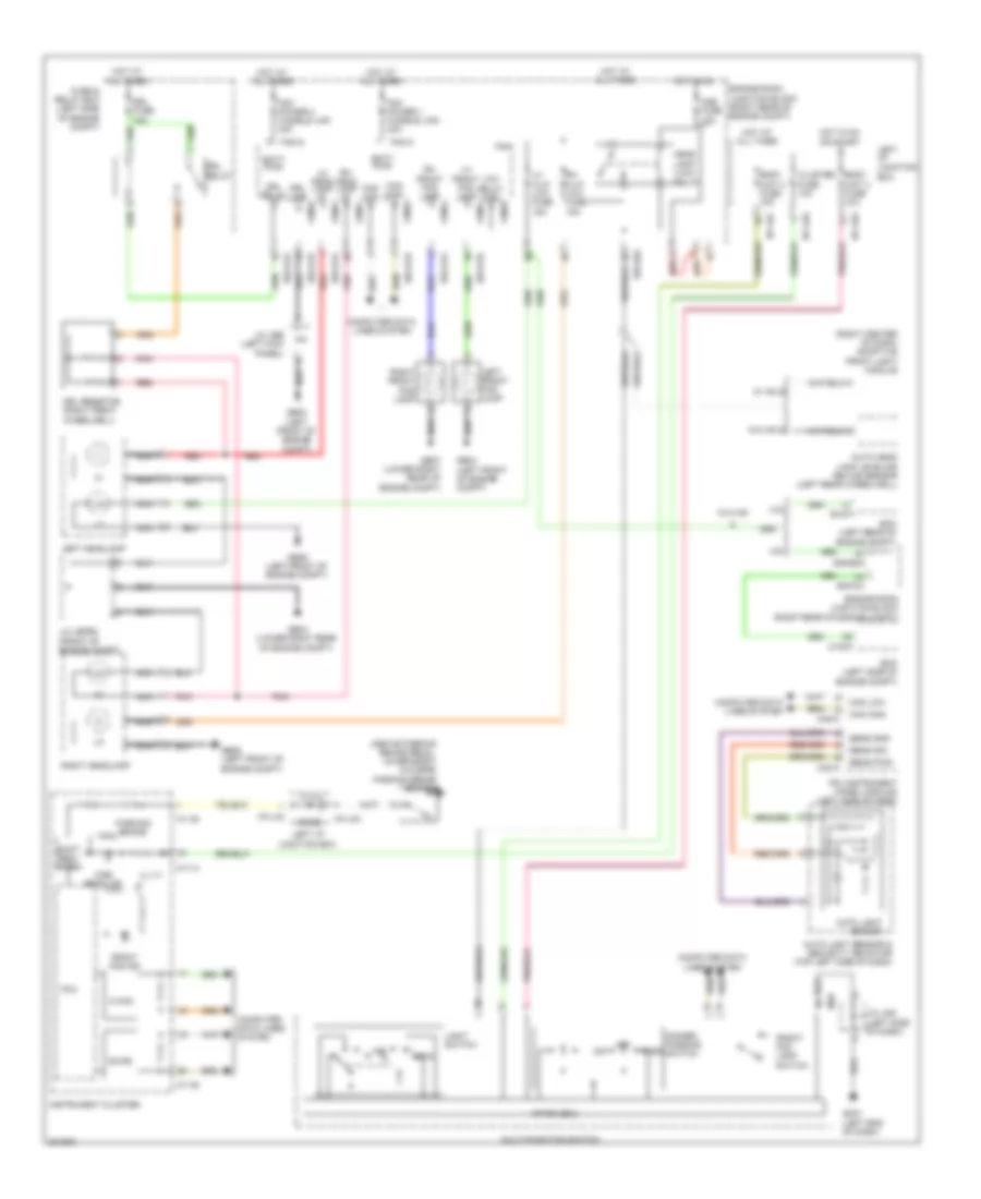 Headlamps Wiring Diagram for Hyundai Genesis 3 8 2010
