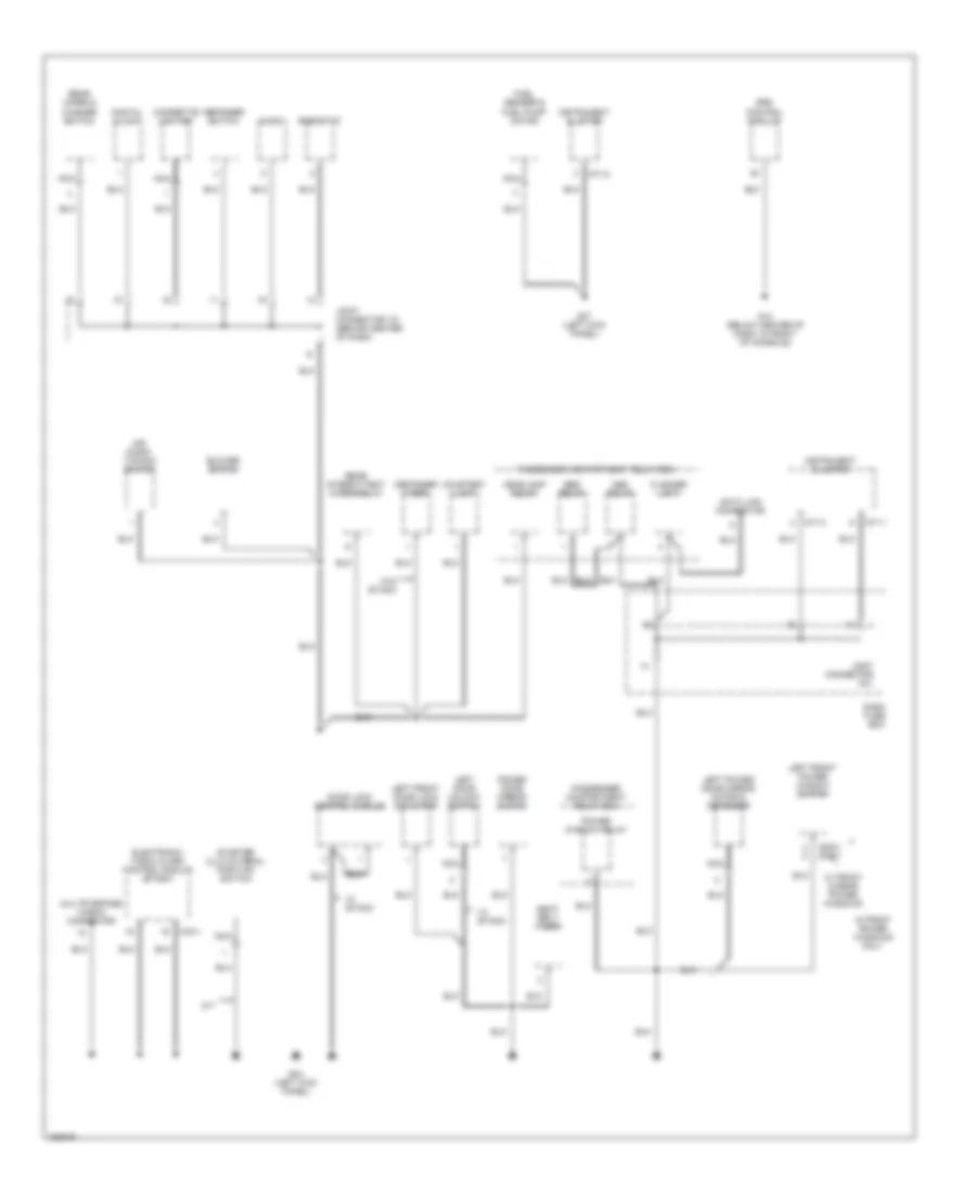 Ground Distribution Wiring Diagram (2 of 3) for Hyundai Accent GL 2002