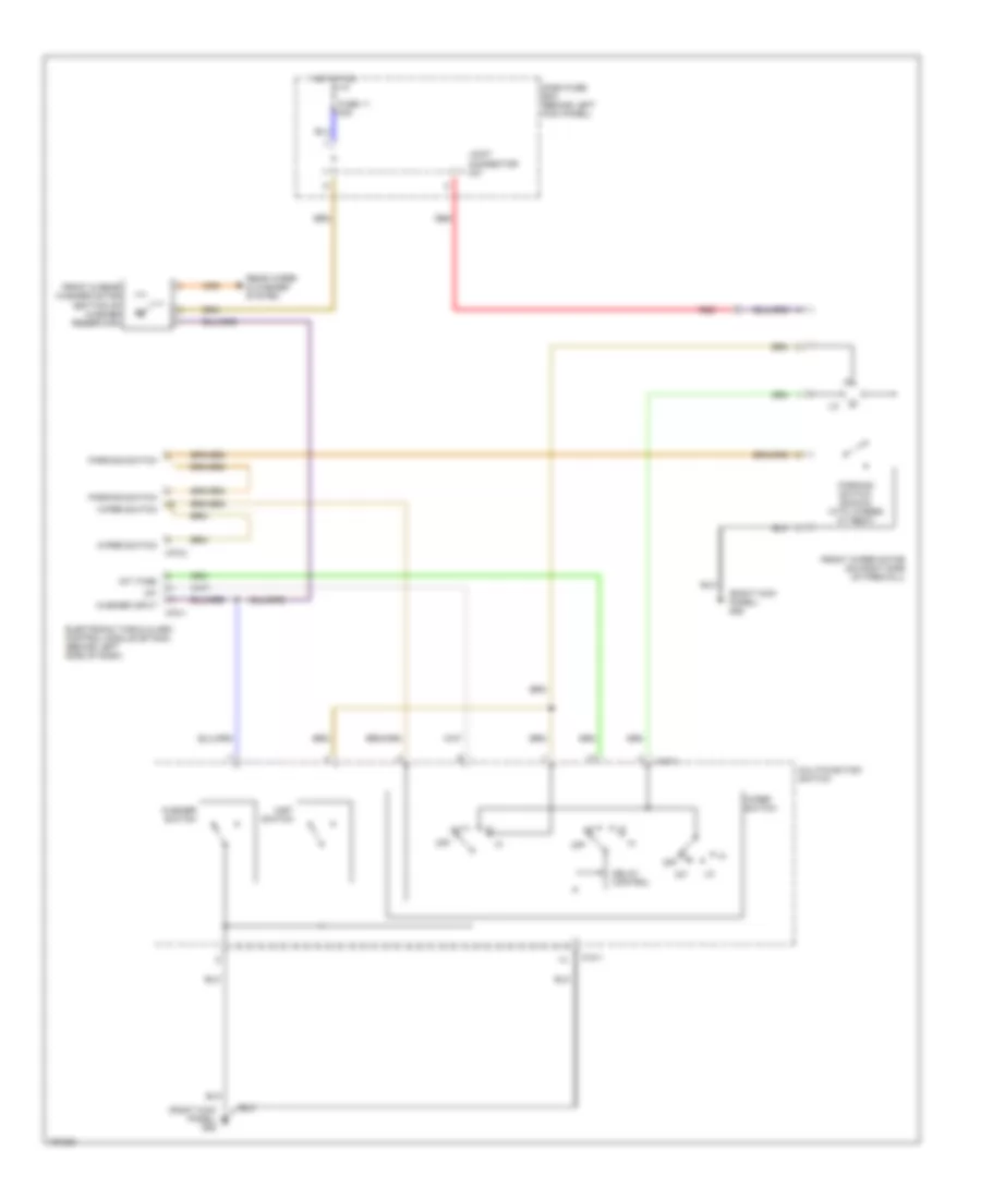Электросхема передних стеклоочистителей дворников и омывателя лобового стекла для Hyundai Accent GL 2002
