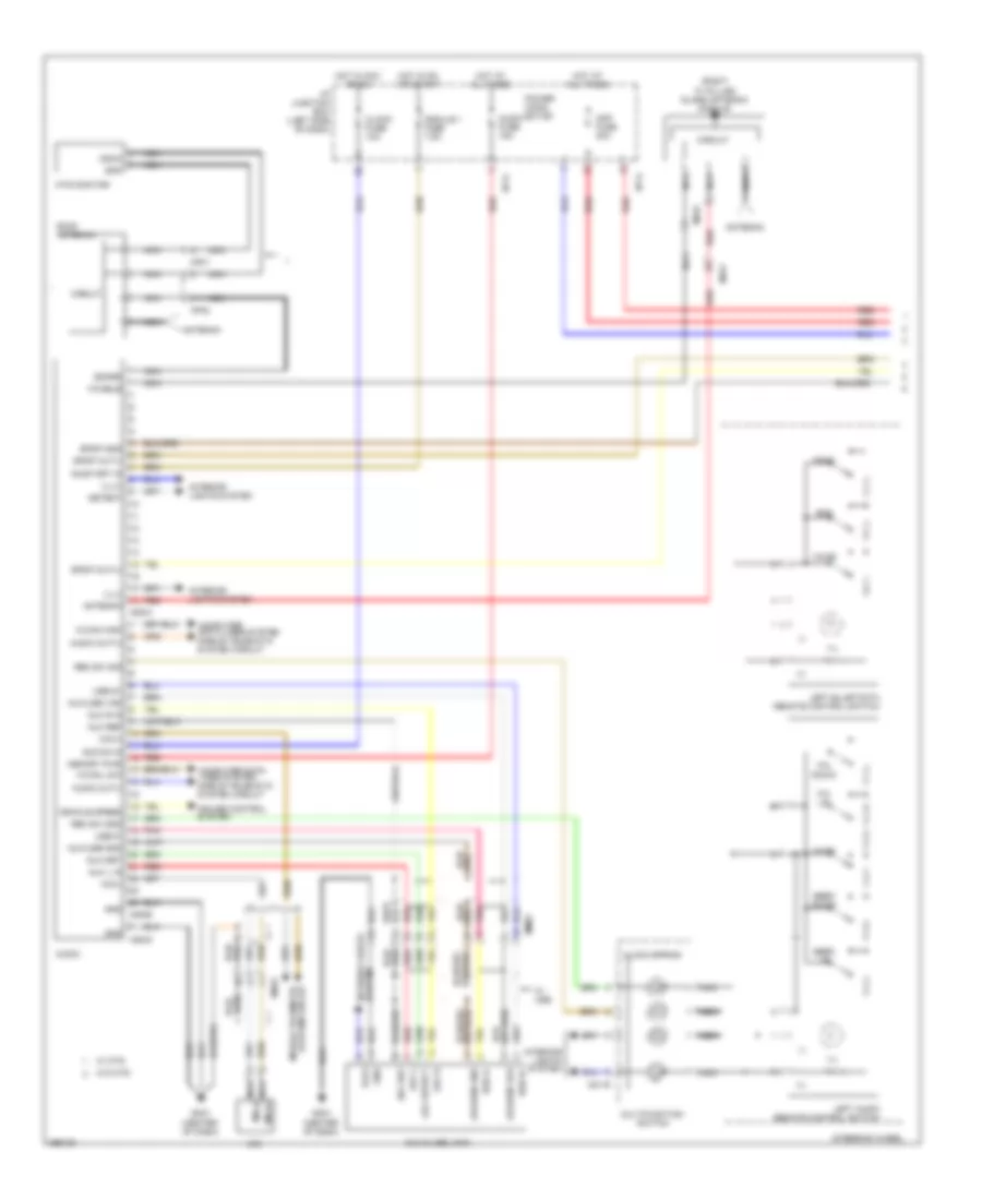 Radio Wiring Diagram, Except Hybrid without Navigation  with JBL Amplifier (1 of 2) for Hyundai Sonata Hybrid 2012