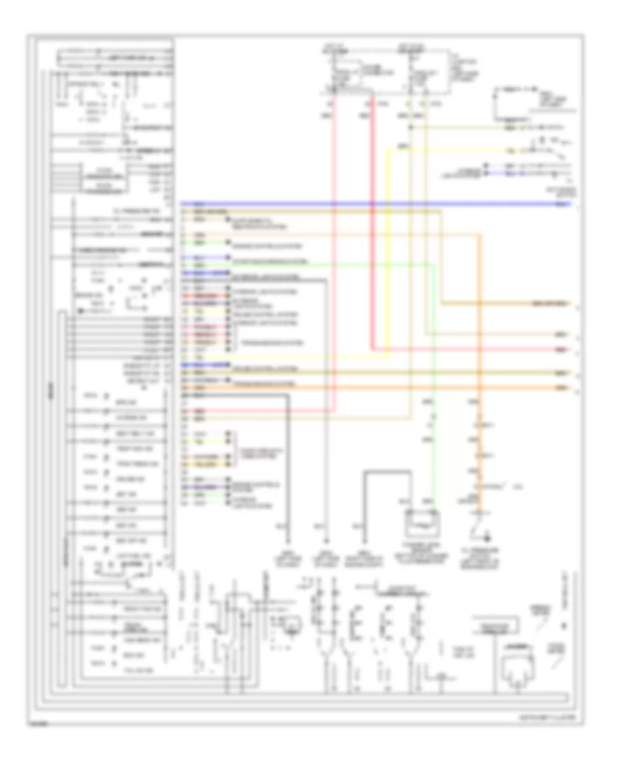 Instrument Cluster Wiring Diagram Except Hybrid 1 of 2 for Hyundai Sonata Hybrid 2012