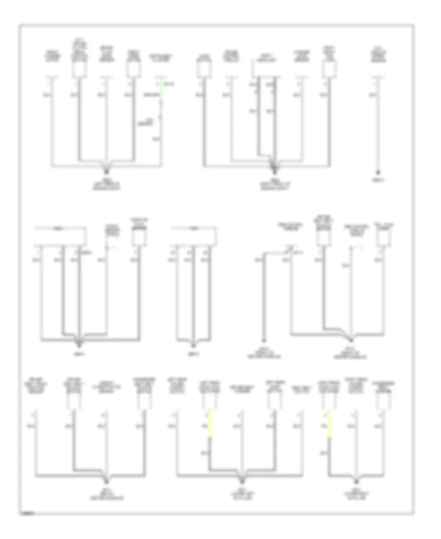 Ground Distribution Wiring Diagram 2 of 3 for Hyundai Elantra GLS 2007