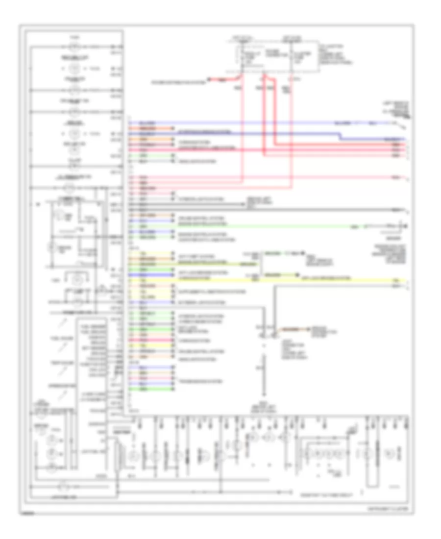 Instrument Cluster Wiring Diagram 1 of 2 for Hyundai Elantra GLS 2007