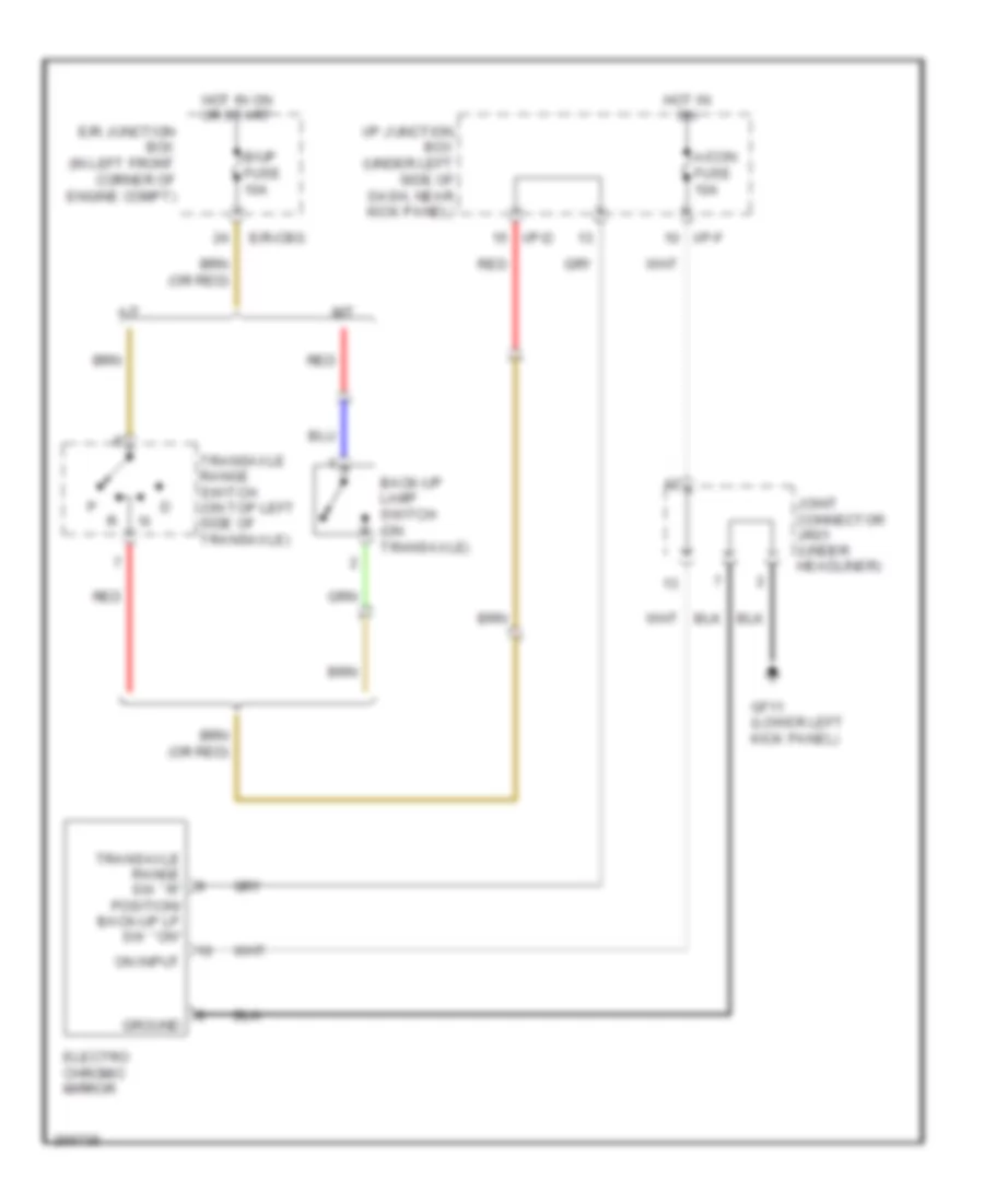 Electrochromic Mirror Wiring Diagram, without Home Link for Hyundai Elantra GLS 2007