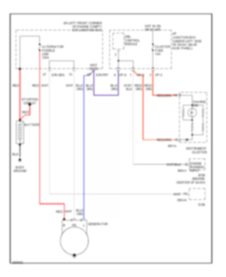 Charging Wiring Diagram for Hyundai Elantra GLS 2007