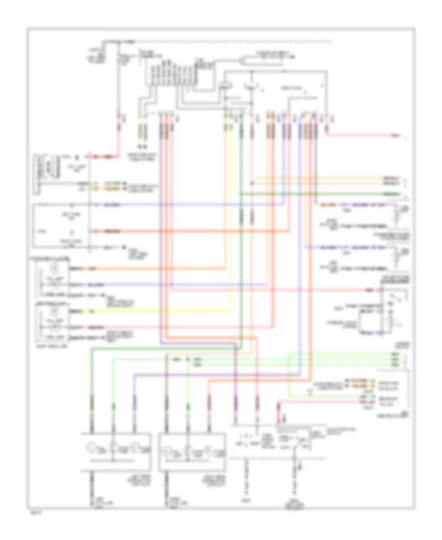 Exterior Lamps Wiring Diagram, Except Hybrid (1 of 2) for Hyundai Sonata Limited 2012