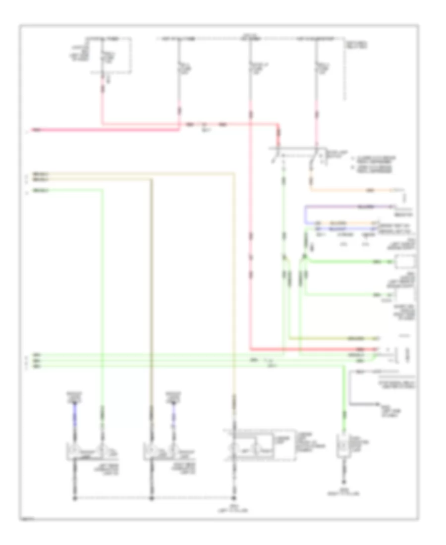 Exterior Lamps Wiring Diagram Except Hybrid 2 of 2 for Hyundai Sonata Limited 2012