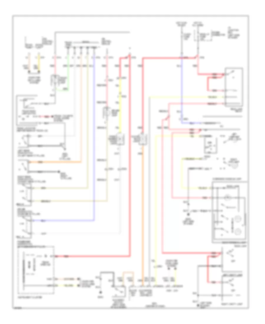 Courtesy Lamps Wiring Diagram Except Hybrid for Hyundai Sonata Limited 2012