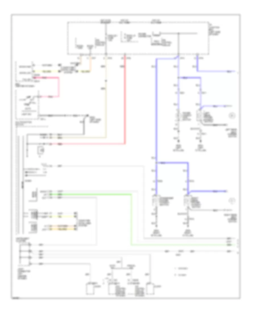 Instrument Illumination Wiring Diagram, Except Hybrid (1 of 2) for Hyundai Sonata Limited 2012