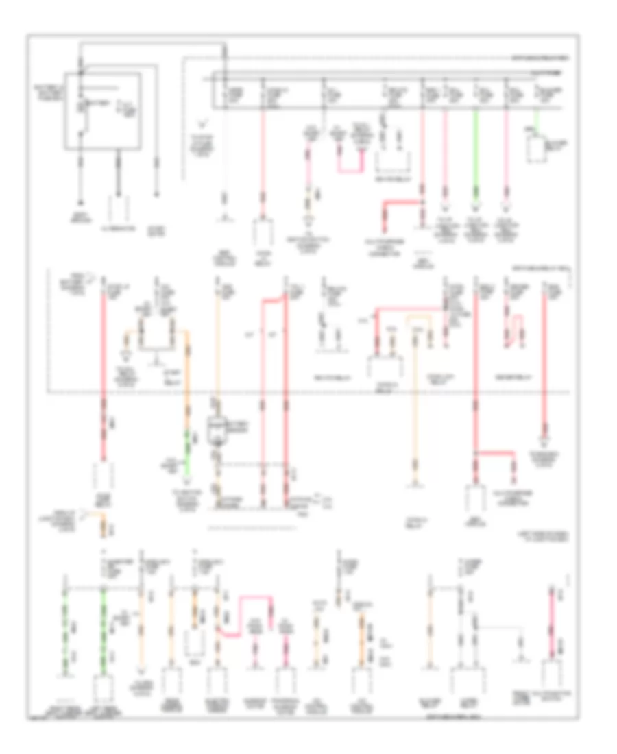 Power Distribution Wiring Diagram Except Hybrid 1 of 6 for Hyundai Sonata Limited 2012