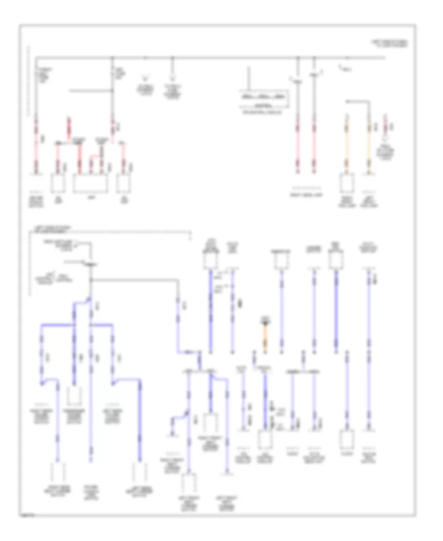 Power Distribution Wiring Diagram, Except Hybrid (4 of 6) for Hyundai Sonata Limited 2012