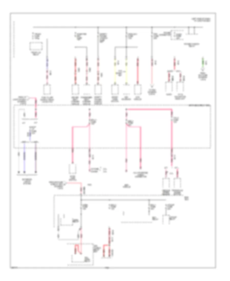 Power Distribution Wiring Diagram Except Hybrid 5 of 6 for Hyundai Sonata Limited 2012