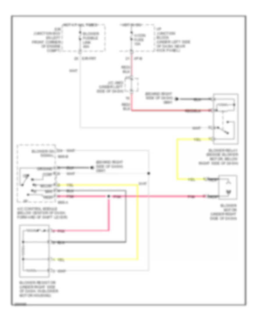 Heater Wiring Diagram for Hyundai Elantra Limited 2007