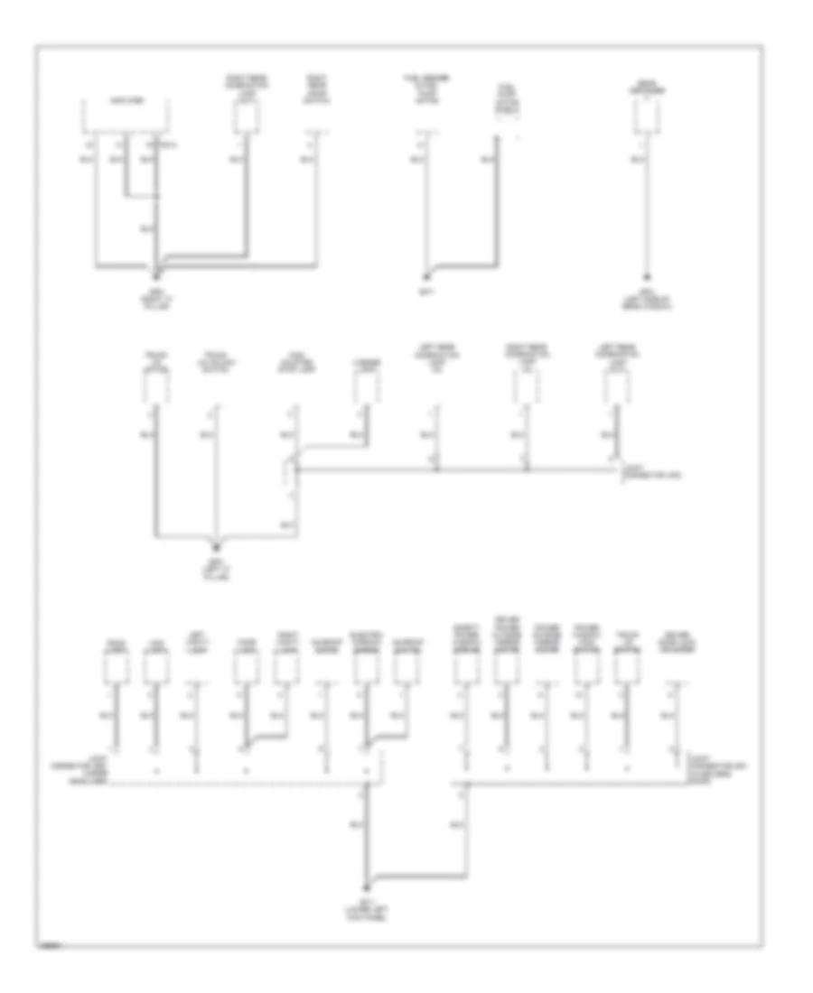 Ground Distribution Wiring Diagram 3 of 3 for Hyundai Elantra Limited 2007