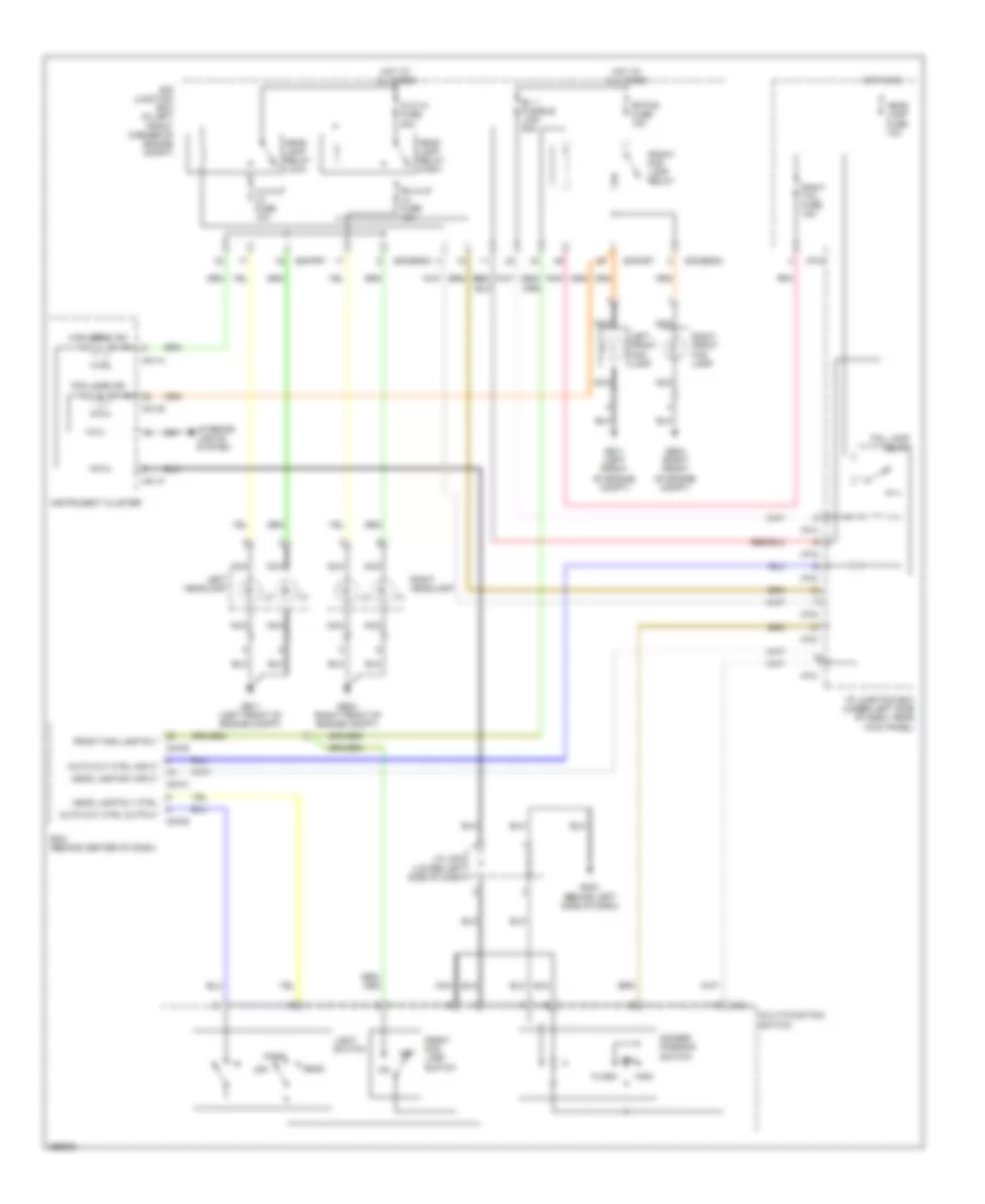 Headlights Wiring Diagram without DRL for Hyundai Elantra Limited 2007