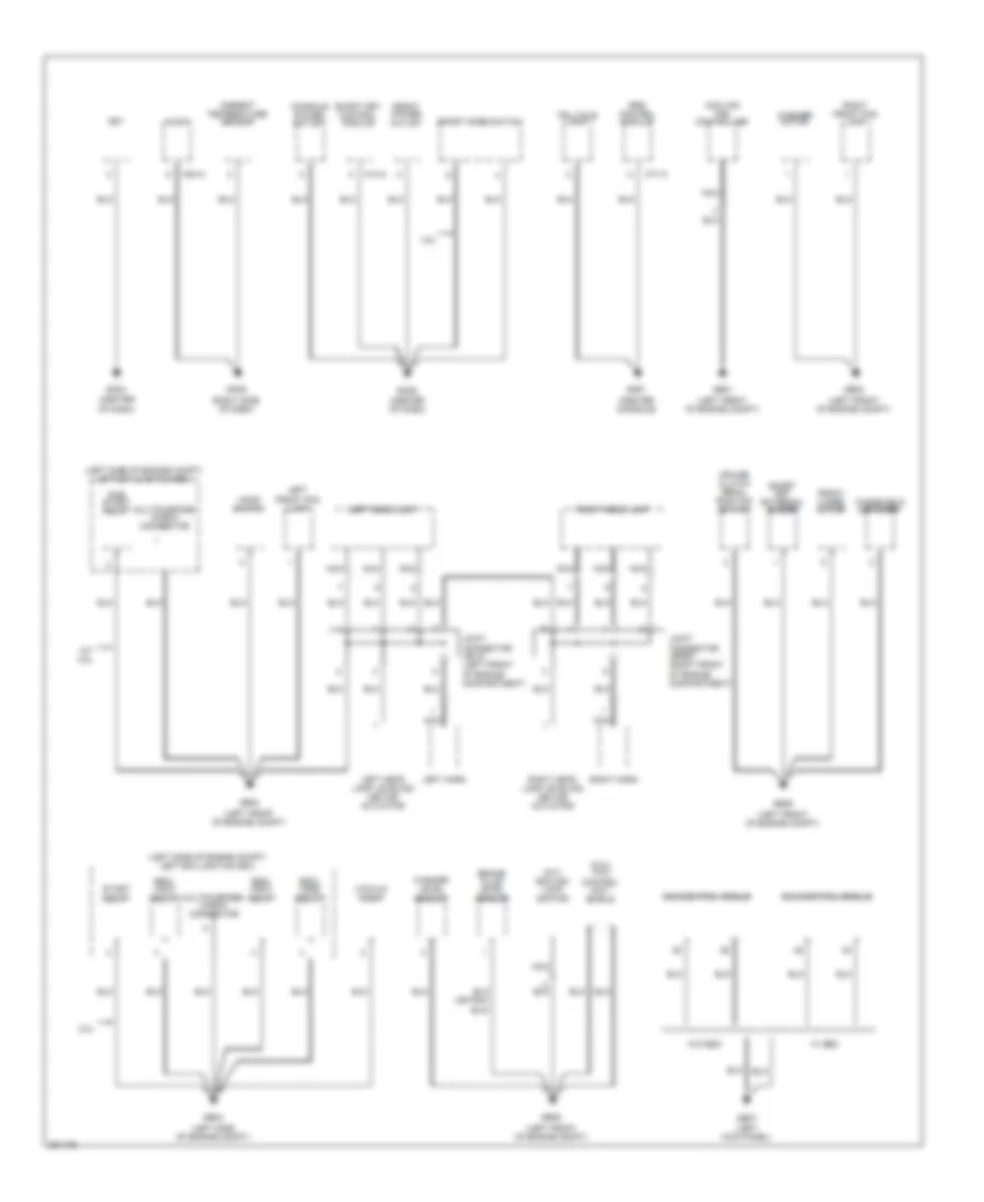 Ground Distribution Wiring Diagram (2 of 3) for Hyundai Genesis Coupe 2.0T 2010