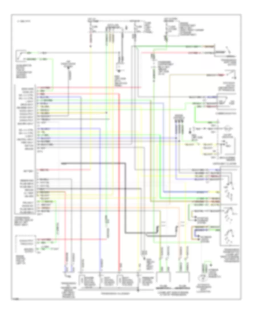 Transmission Wiring Diagram, Vehicles Built Before 7193 for Hyundai Scoupe LS 1993