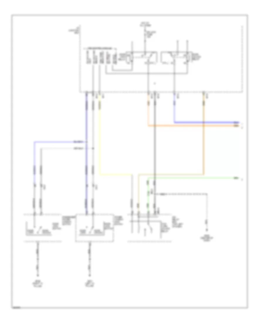 Power Door Locks Wiring Diagram 1 of 2 for Hyundai Tucson GL 2012