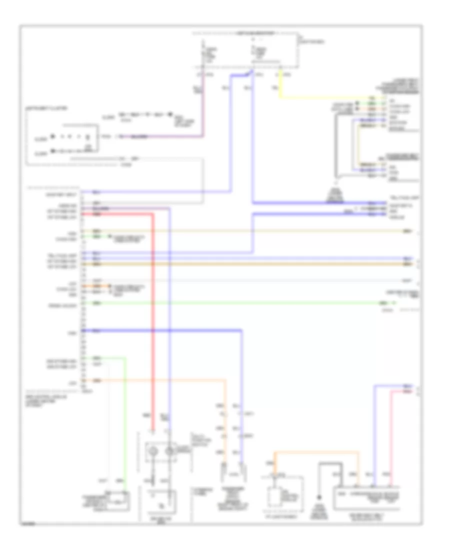 Supplemental Restraints Wiring Diagram 1 of 2 for Hyundai Tucson GL 2012