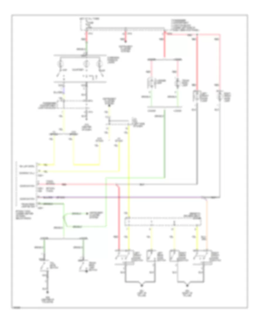 Courtesy Lamps Wiring Diagram with Sunroof for Hyundai Elantra GLS 2002