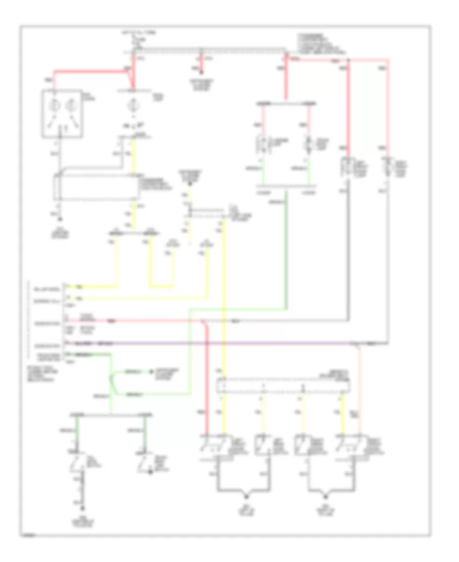 Courtesy Lamps Wiring Diagram, without Sunroof for Hyundai Elantra GLS 2002