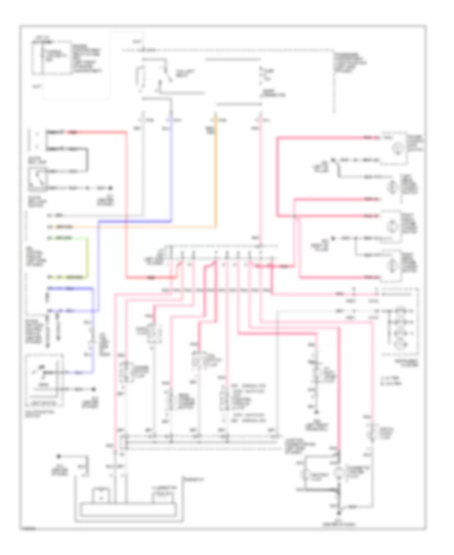Instrument Illumination Wiring Diagram for Hyundai Elantra GLS 2002