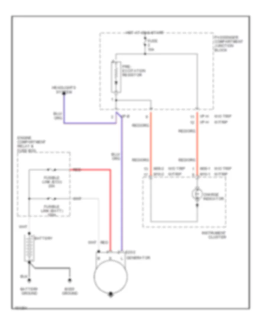 Charging Wiring Diagram for Hyundai Elantra GLS 2002