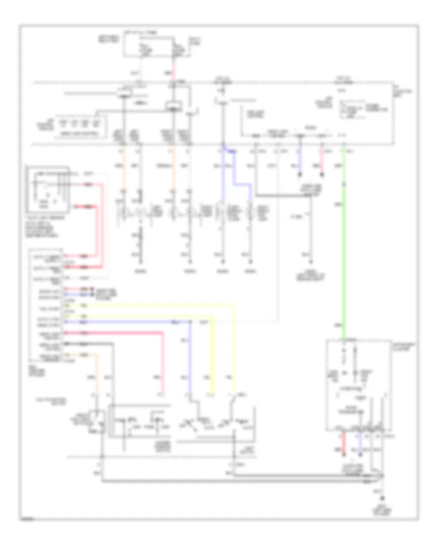 Headlights Wiring Diagram for Hyundai Tucson GLS 2012