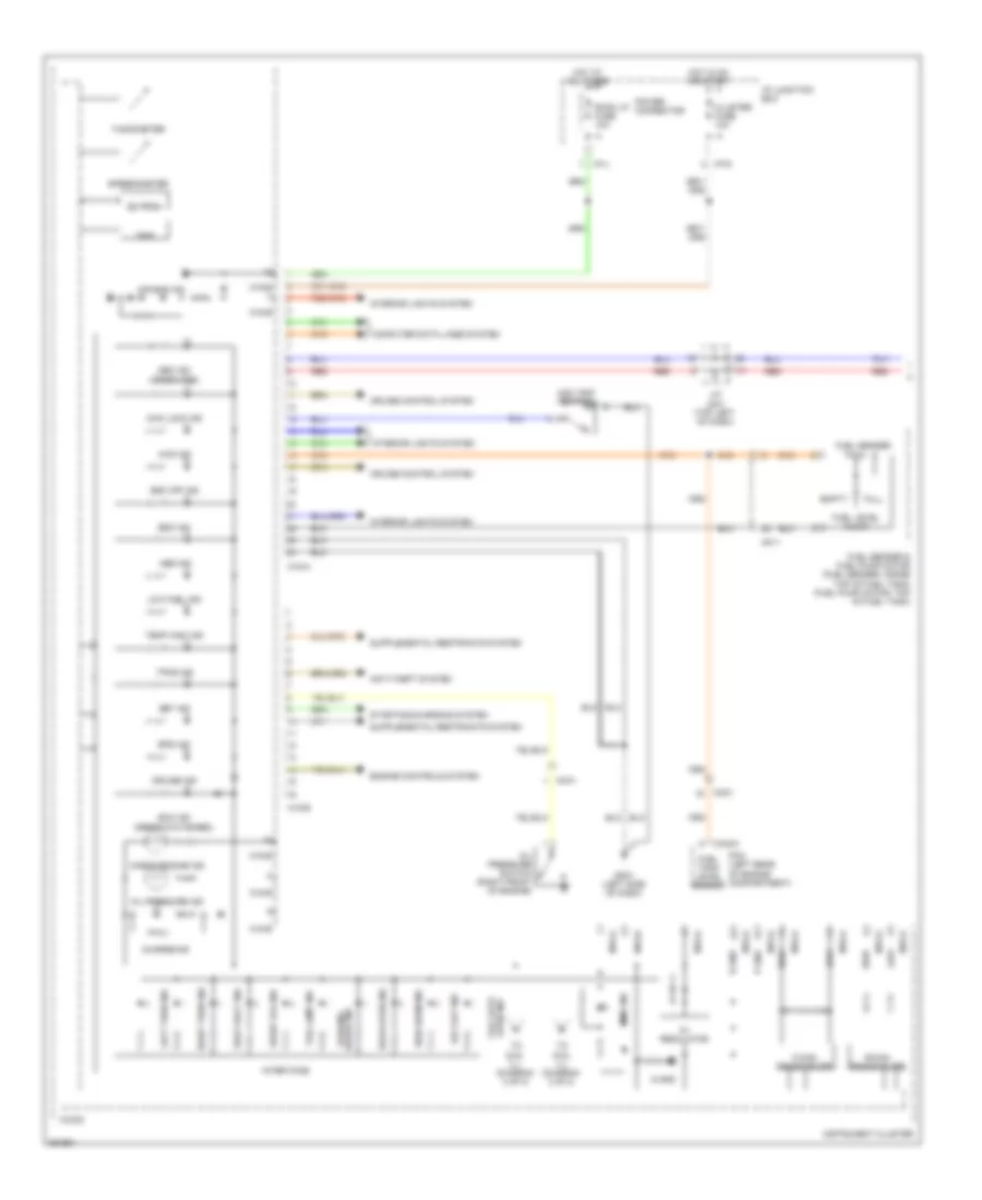Instrument Cluster Wiring Diagram (1 of 2) for Hyundai Tucson GLS 2012
