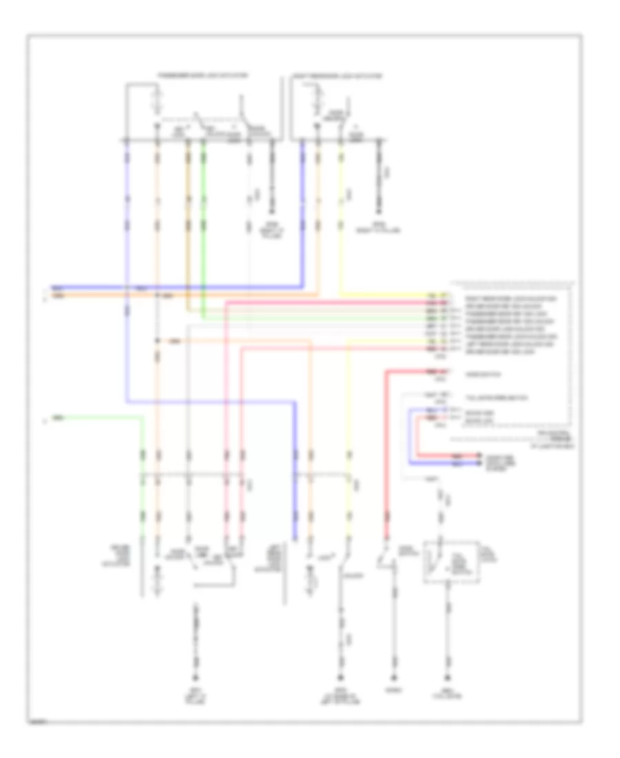 Power Door Locks Wiring Diagram 2 of 2 for Hyundai Tucson GLS 2012