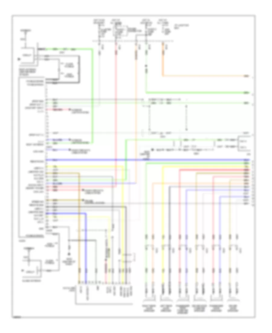 Radio Wiring Diagram with Amplifier 1 of 2 for Hyundai Tucson GLS 2012