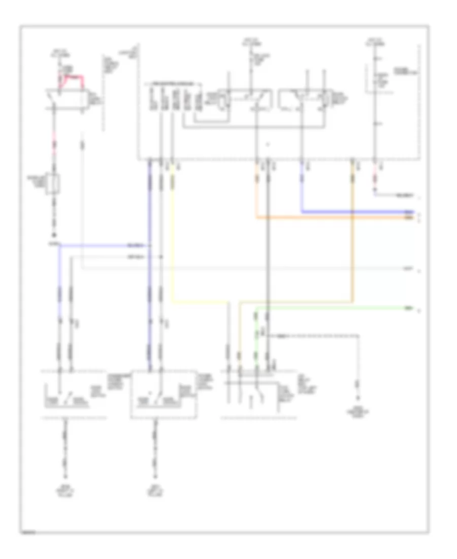 Forced Entry Wiring Diagram 1 of 2 for Hyundai Tucson Limited 2012