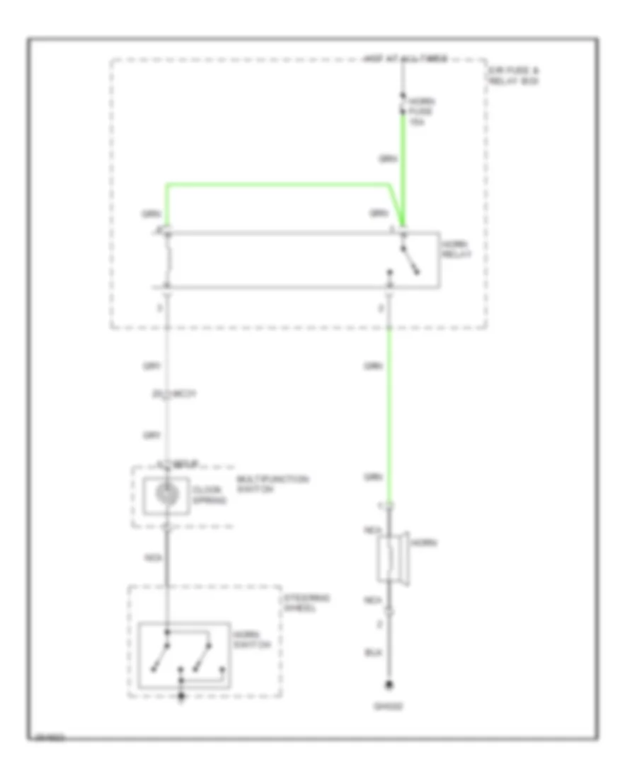Horn Wiring Diagram for Hyundai Tucson Limited 2012