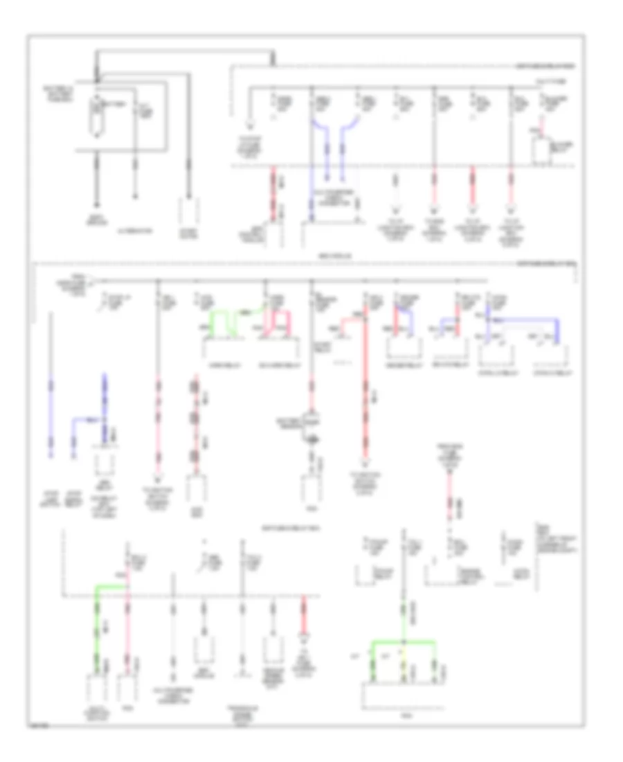 Power Distribution Wiring Diagram 1 of 5 for Hyundai Tucson Limited 2012