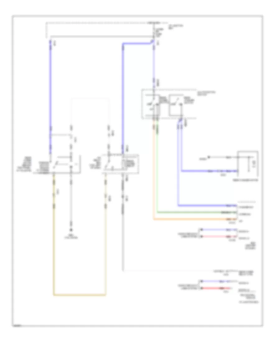 Rear Wiper Washer Wiring Diagram for Hyundai Tucson Limited 2012