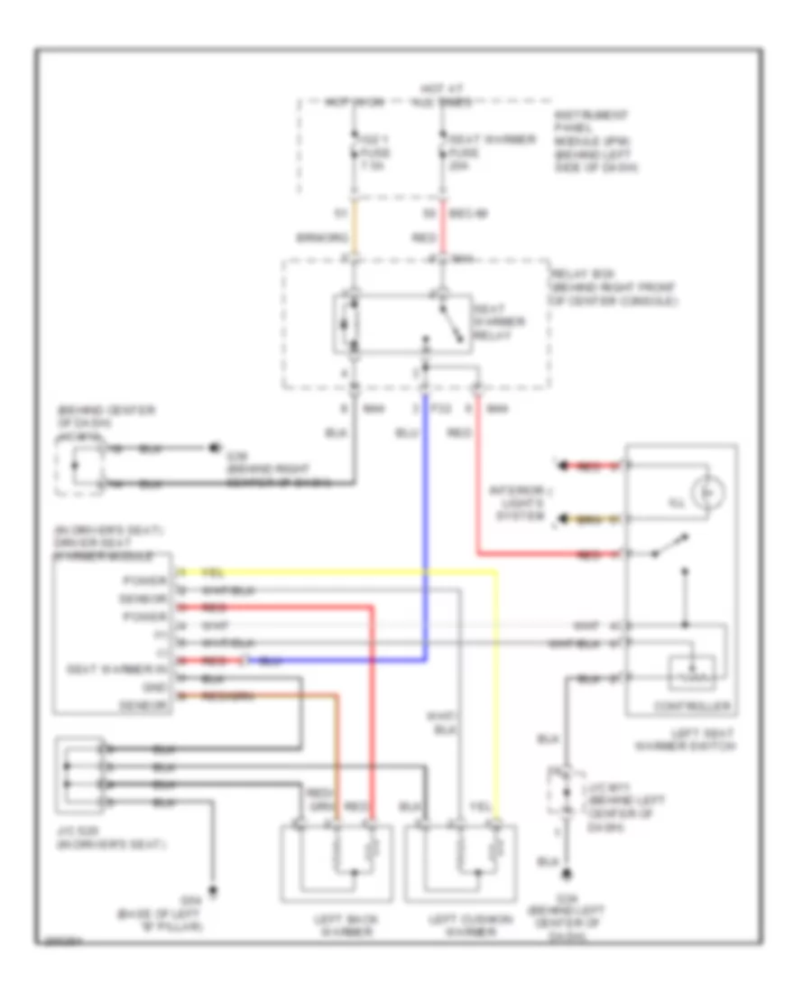 Driver Heated Seat Wiring Diagram for Hyundai Entourage Limited 2007