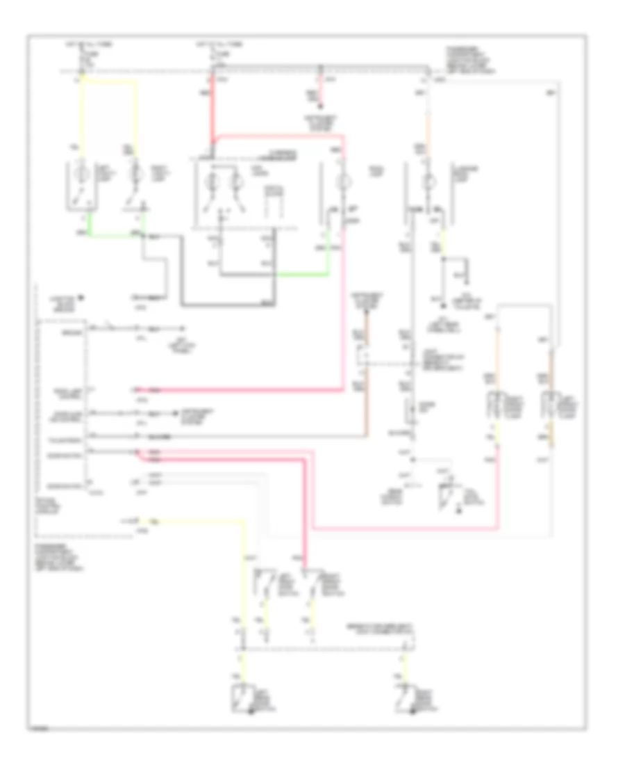 Courtesy Lamps Wiring Diagram, without Sunroof for Hyundai Santa Fe 2002