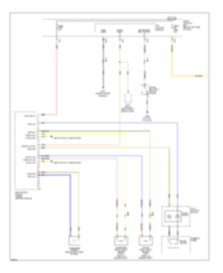 Supplemental Restraints Wiring Diagram, Depowered (1 of 2) for Hyundai Veloster 2012
