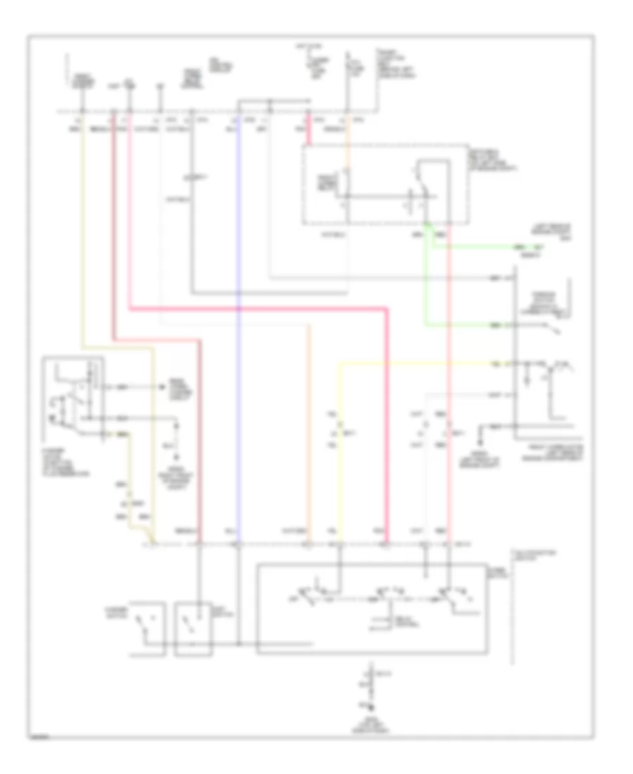 Электросхема передних стеклоочистителей дворников и омывателя лобового стекла для Hyundai Veloster 2012