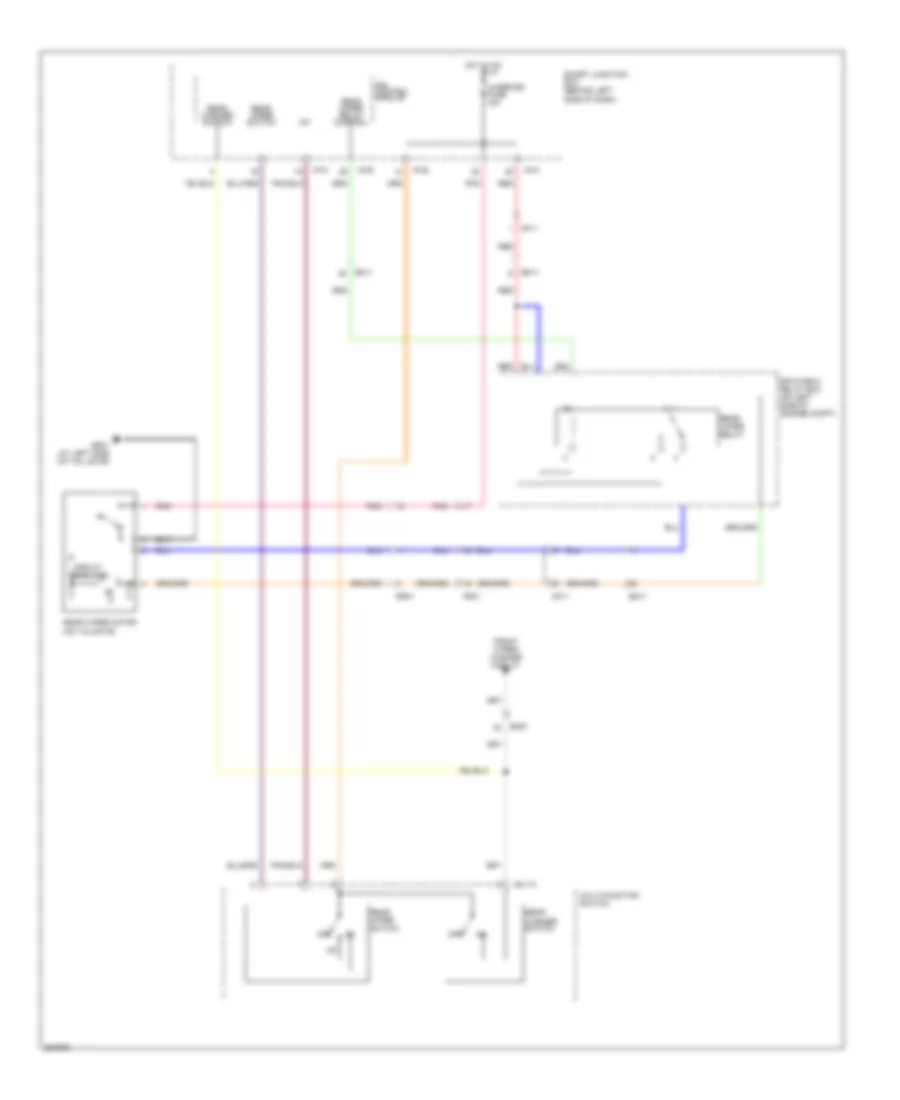 Электросхема заднего стеклоочистителя дворника и омывателя для Hyundai Veloster 2012