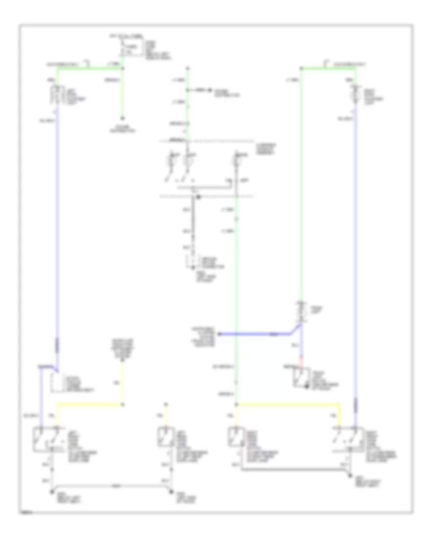 Courtesy Lamps Wiring Diagram with Sunroof for Hyundai Elantra 1994