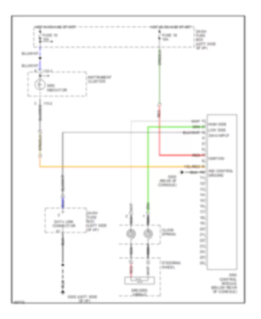 Supplemental Restraint Wiring Diagram for Hyundai Elantra 1994
