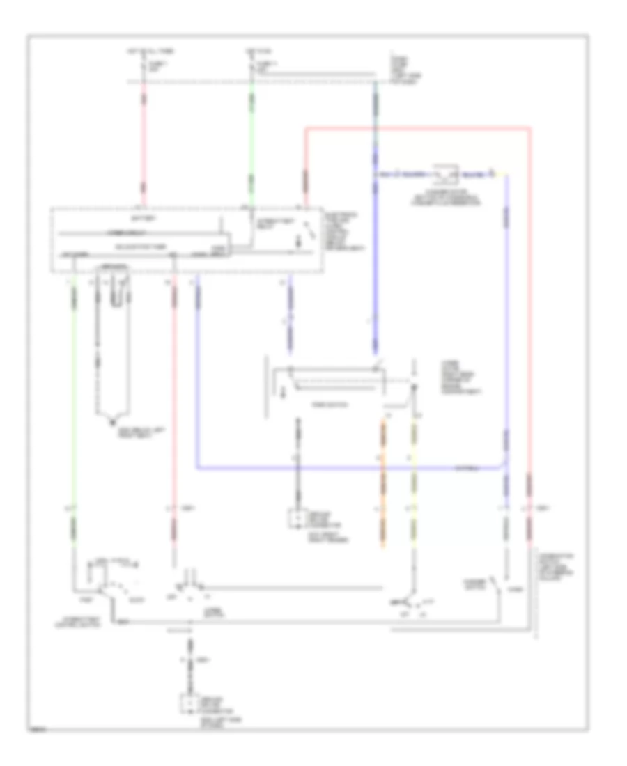 Электросхема стеклоочистителя, дворников и омывателя для Hyundai Elantra 1994