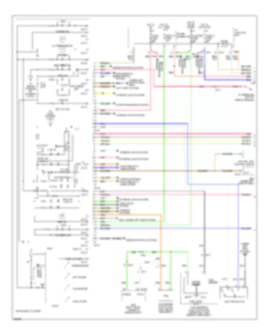 Instrument Cluster Wiring Diagram 1 of 2 for Hyundai Veracruz GLS 2012