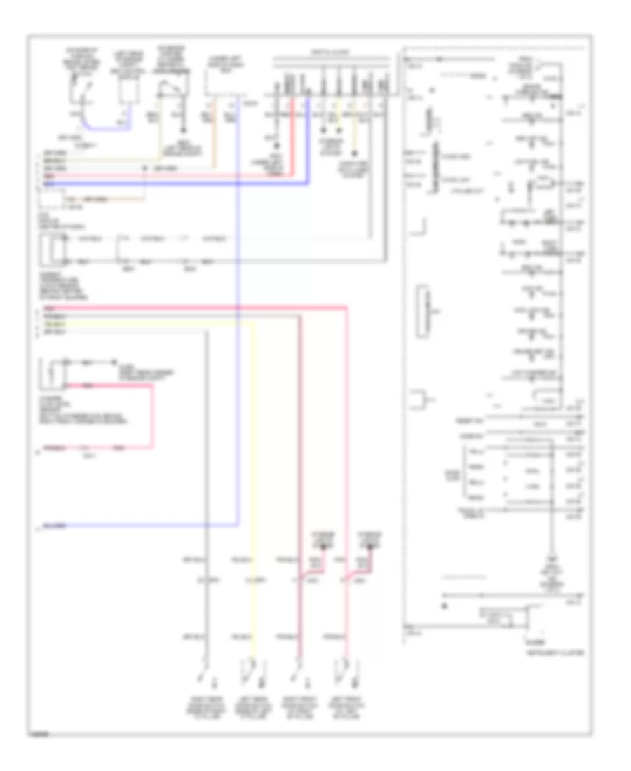 Instrument Cluster Wiring Diagram (2 of 2) for Hyundai Veracruz GLS 2012