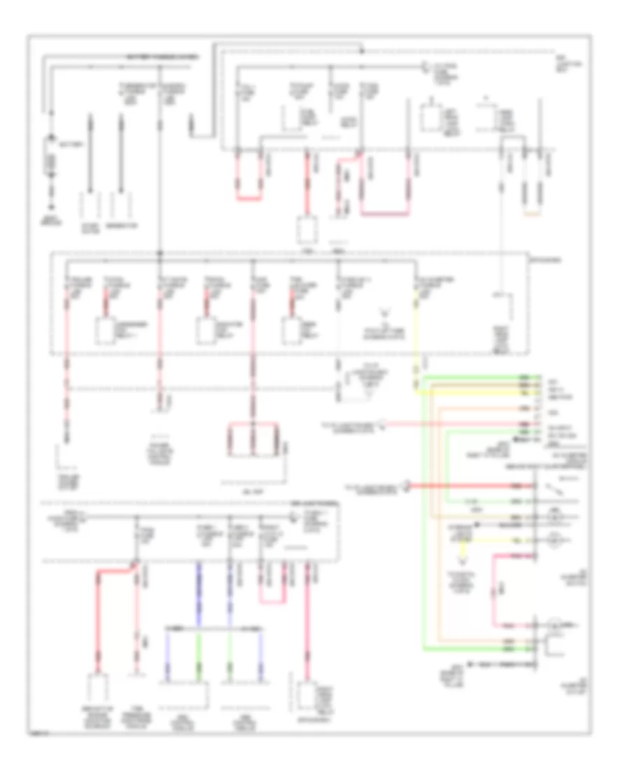 Power Distribution Wiring Diagram 1 of 9 for Hyundai Veracruz GLS 2012