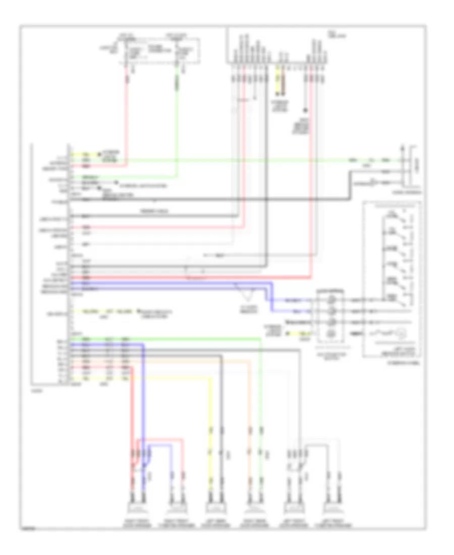Radio Wiring Diagram, without Amplifier for Hyundai Veracruz GLS 2012