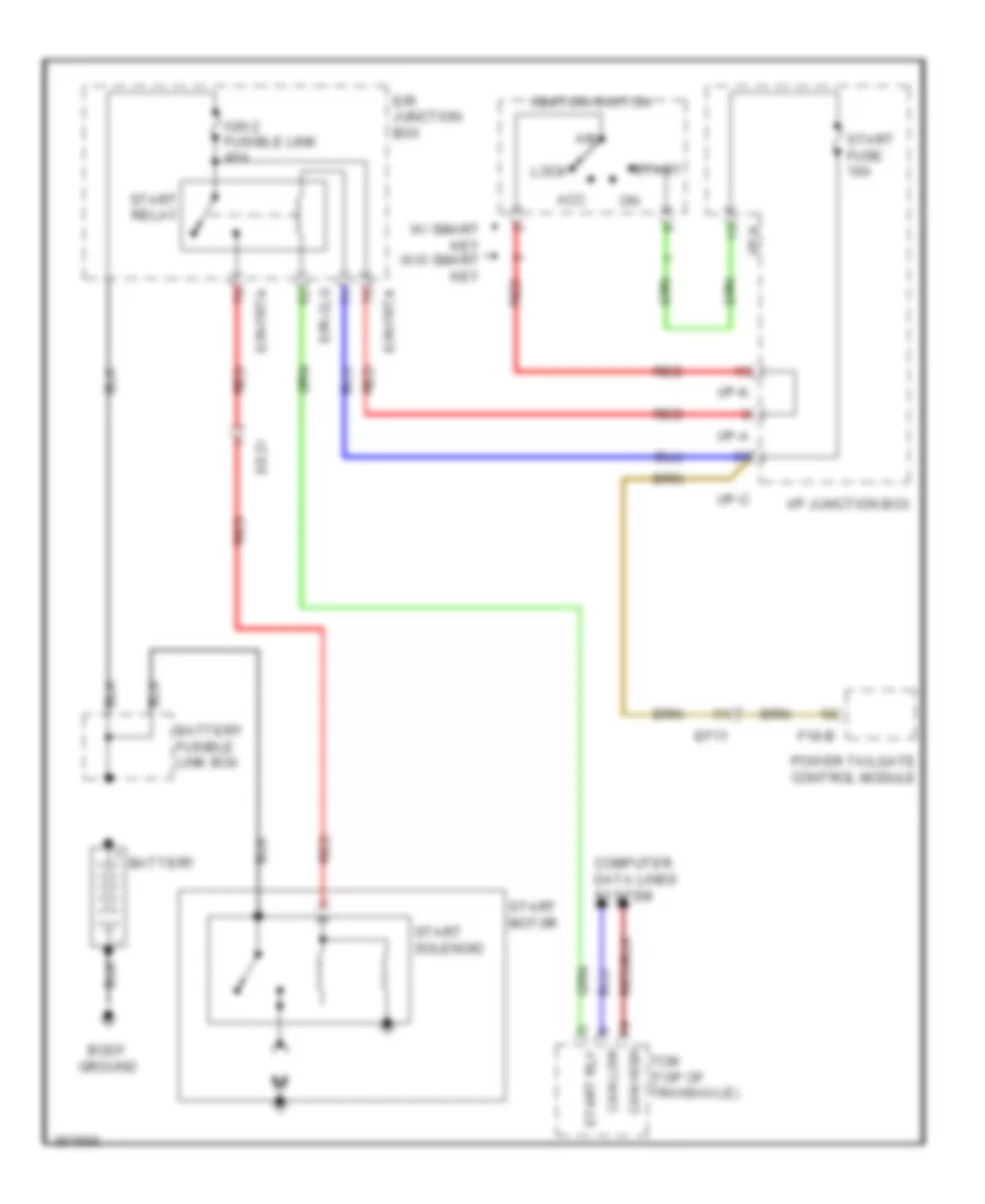 Starting Wiring Diagram for Hyundai Veracruz GLS 2012